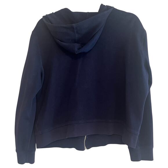 Lauren Ralph Lauren Zip Pockets Full Zip Hoodie Jacket Navy - Picture 2 of 5